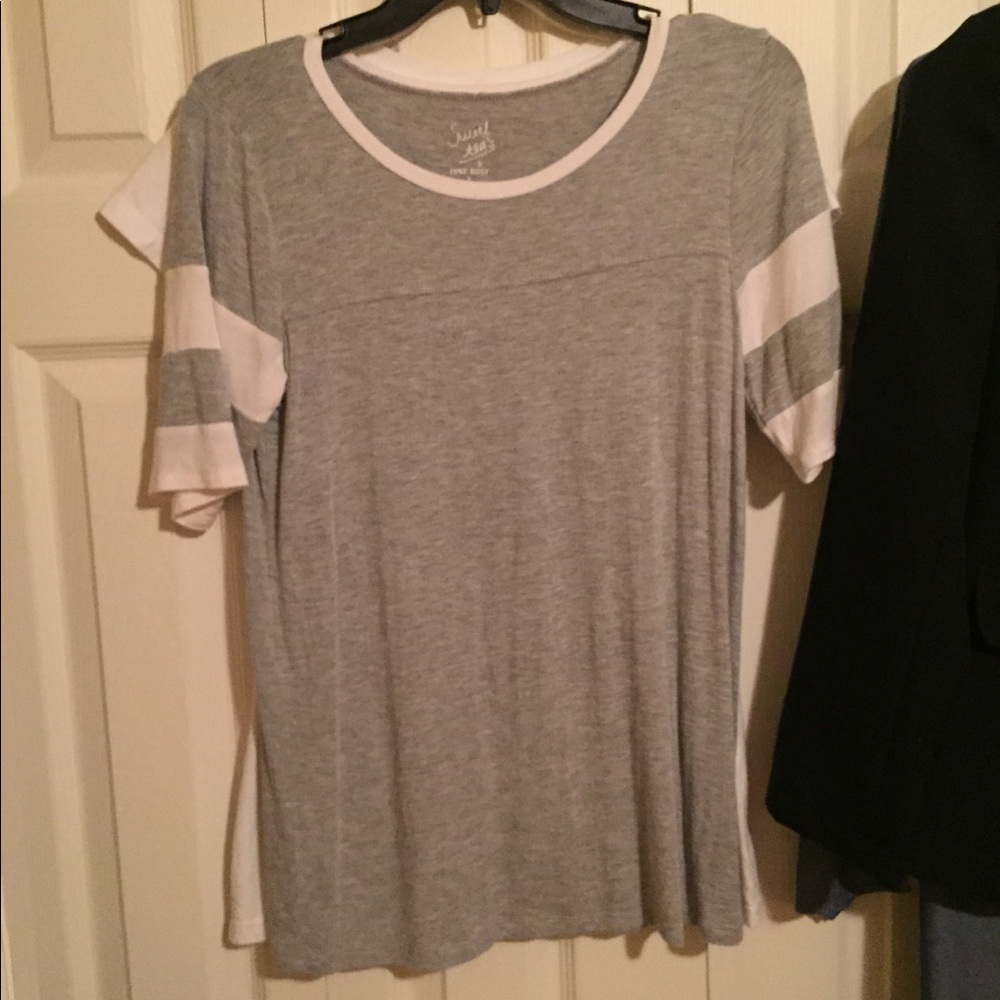 Grey and white shirt